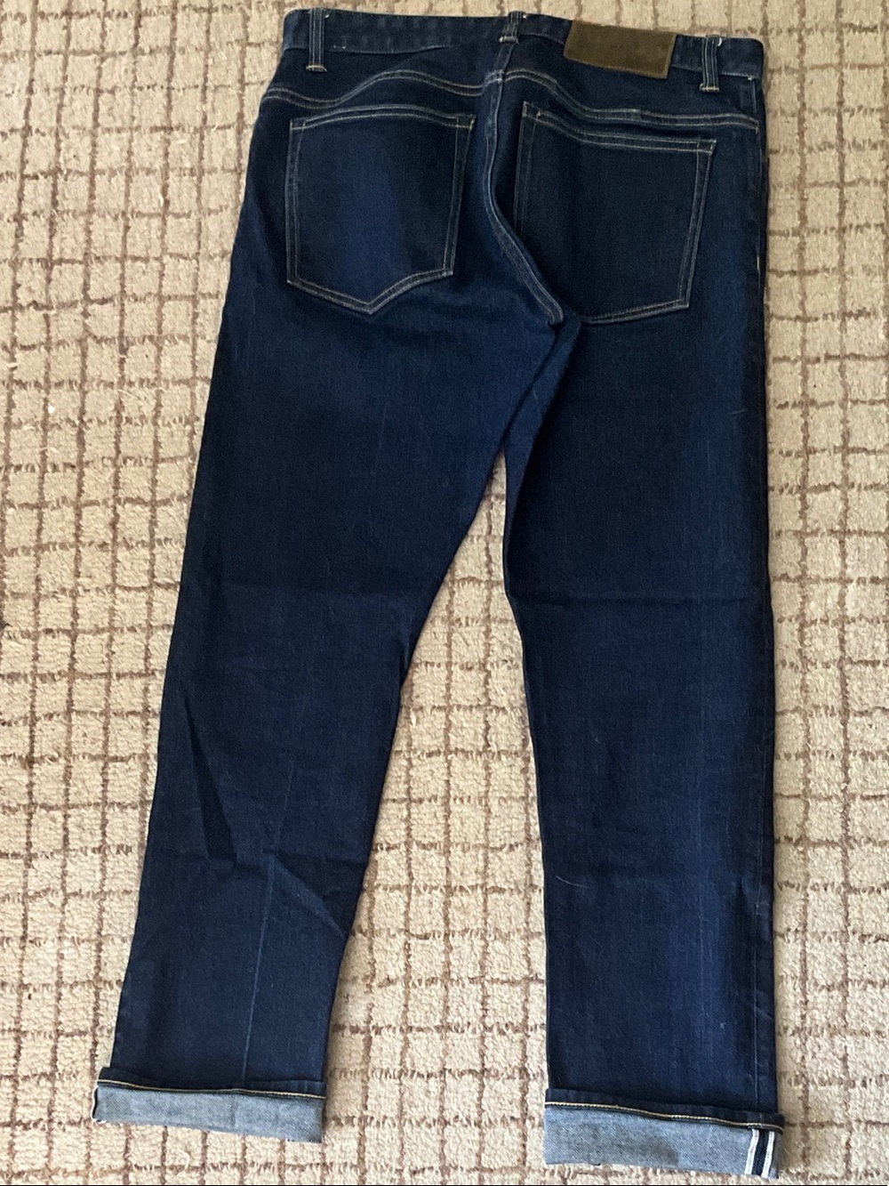 Men's Straight Dark Blue Jeans